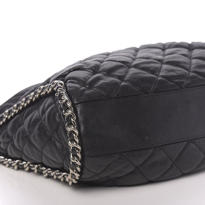 Chanel Washed Lambskin Chain Around Hobo Black 15 of 16