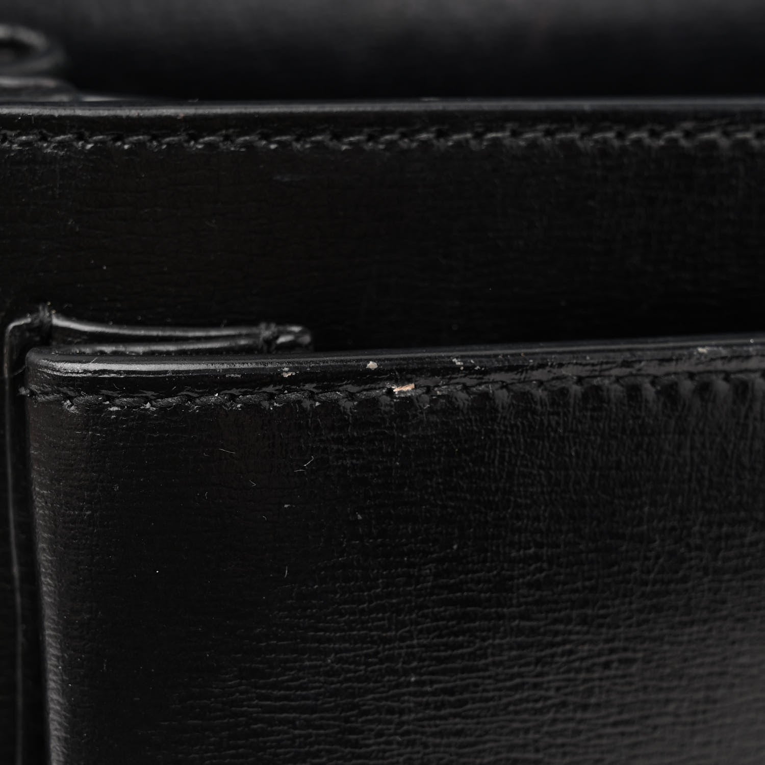 Saint Laurent Coated Bark Calfskin Medium Monogram Sunset Black 14 of 17