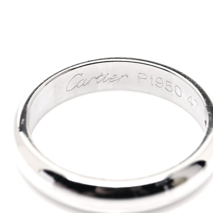Cartier Platinum Diamond 3.5mm 1895 Wedding Band Ring 47 4 4 of 5