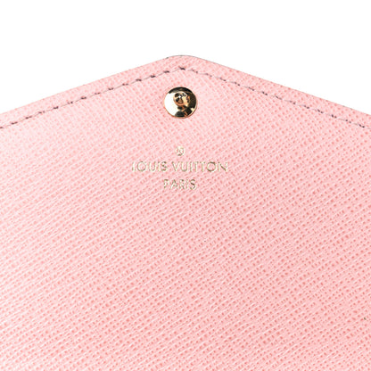 Louis Vuitton Damier Ebene Sarah Wallet NM Rose Ballerine 6 of 12
