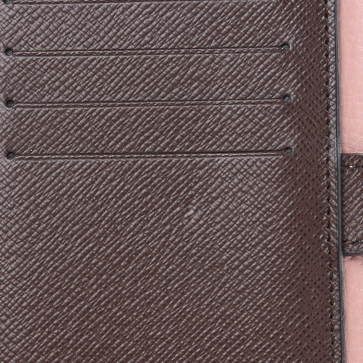 Louis Vuitton Damier Ebene Normandy Compact Wallet Rose Ballerine 7 of 9