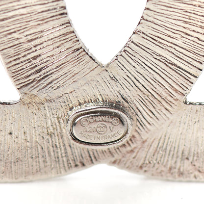 Chanel Baguette Crystal CC Brooch Silver 4 of 4