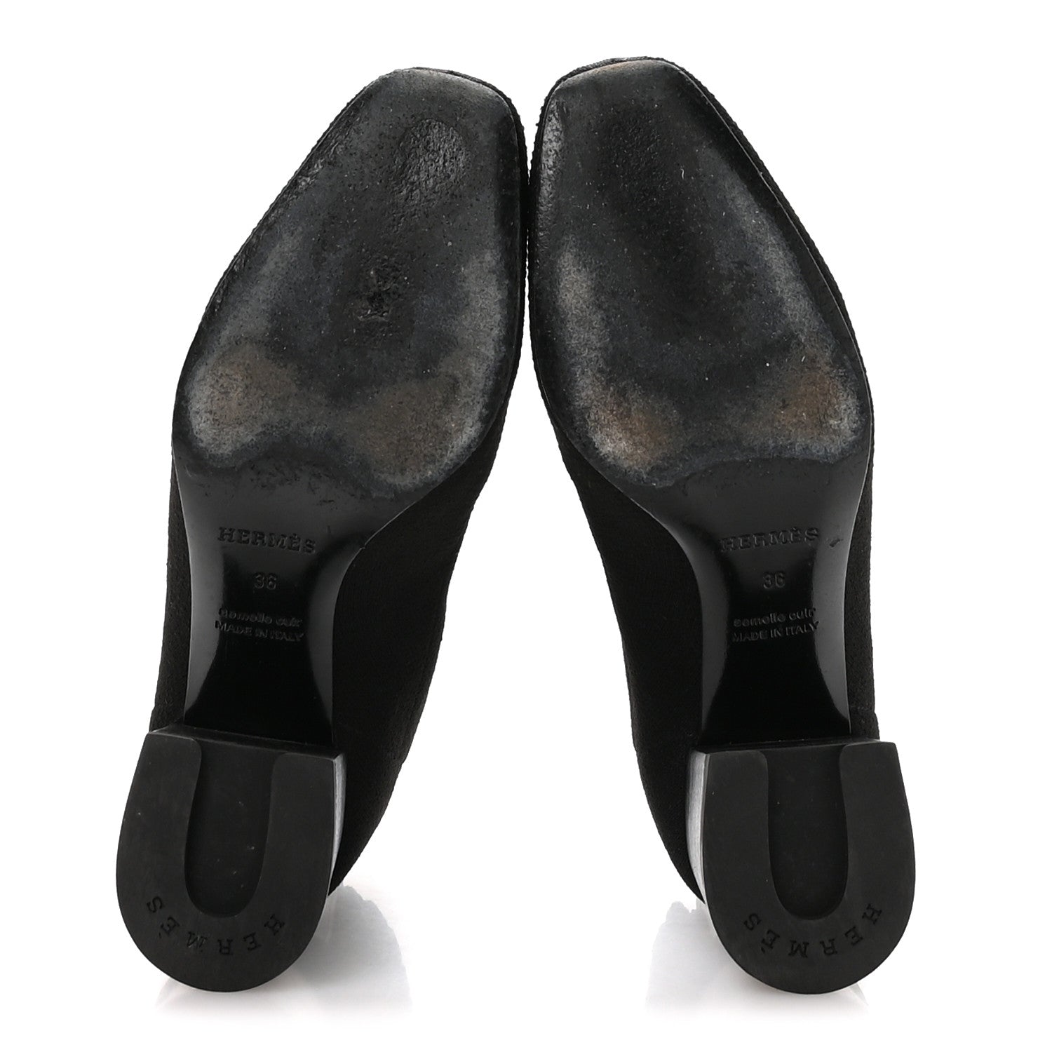 Hermes Knit Calfskin Jenna 60 Ankle Boots 36 Black 6 of 8