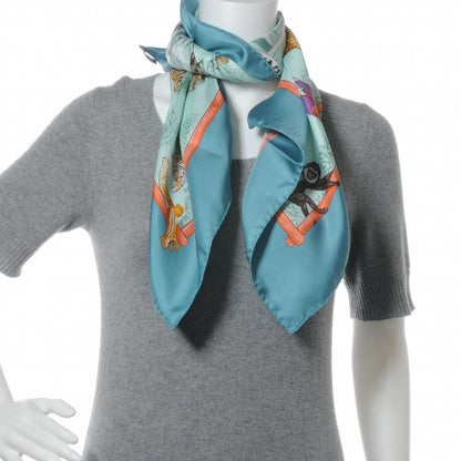 Hermes Silk Tendresse Feline Scarf 90 4 of 10