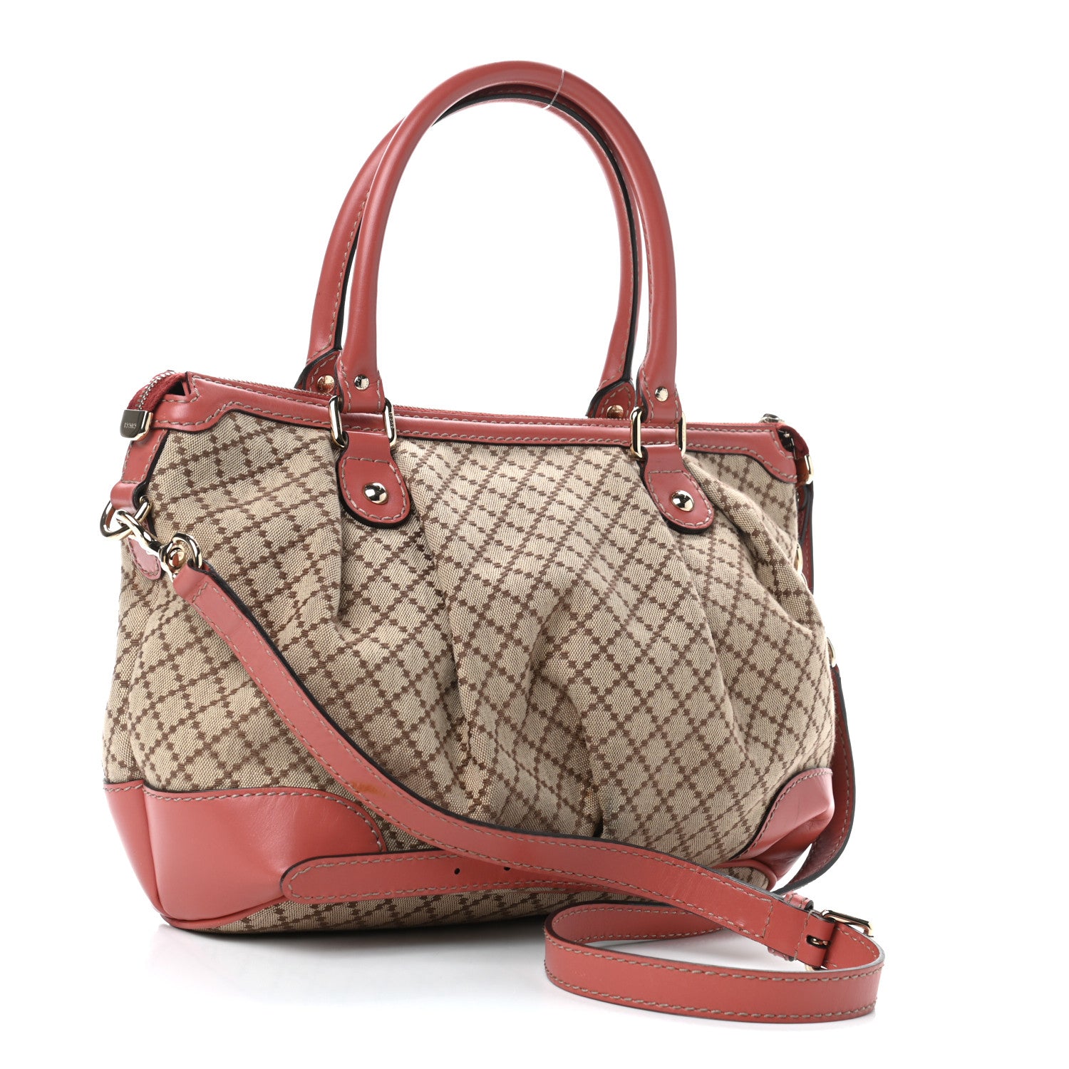 Gucci Diamante Medium Sukey Top Handle Bag Beige Coral 3 of 10