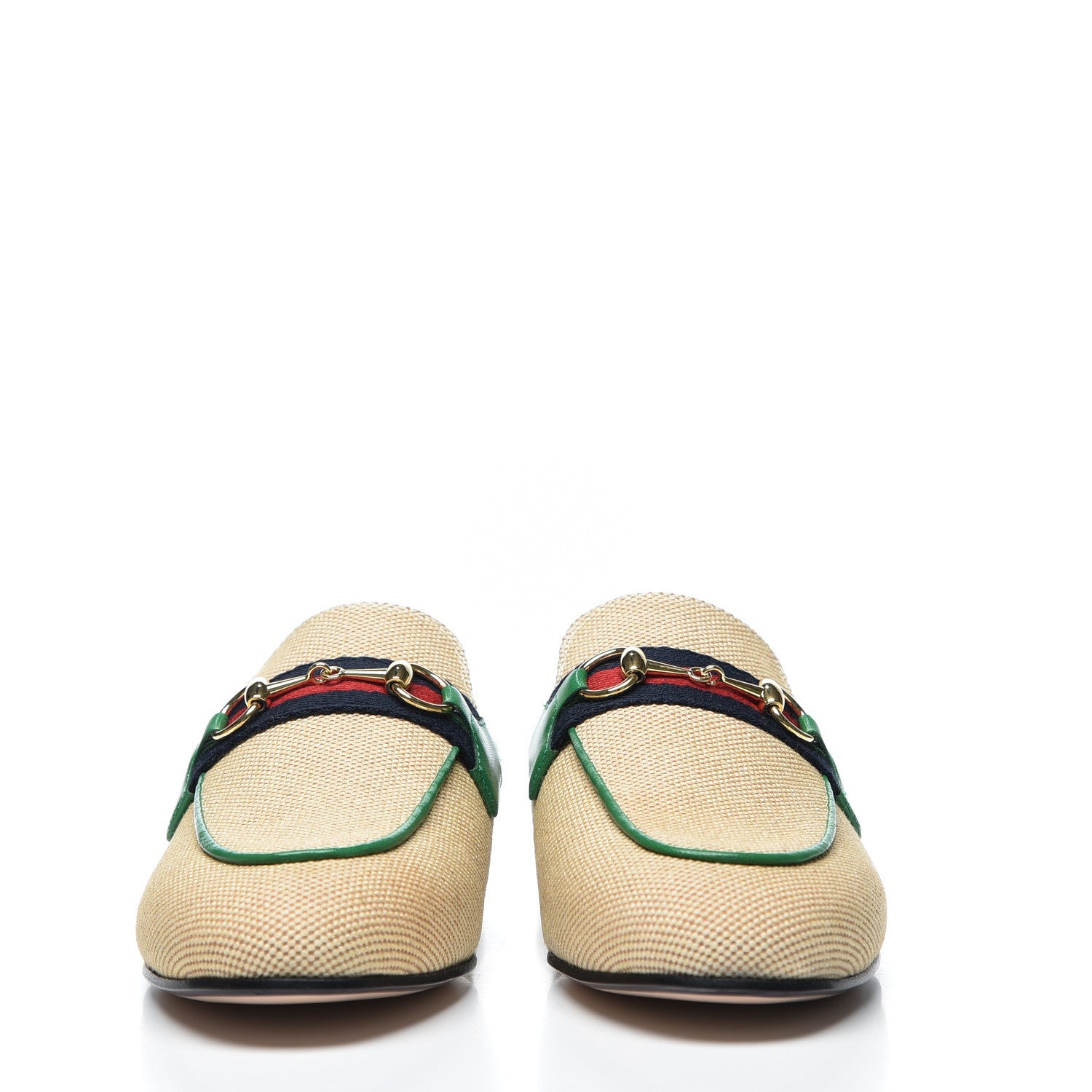Gucci Canvas Vintage Charlotte Web Womens Princetown Slippers 36 Sand New Shamarock 3 of 10