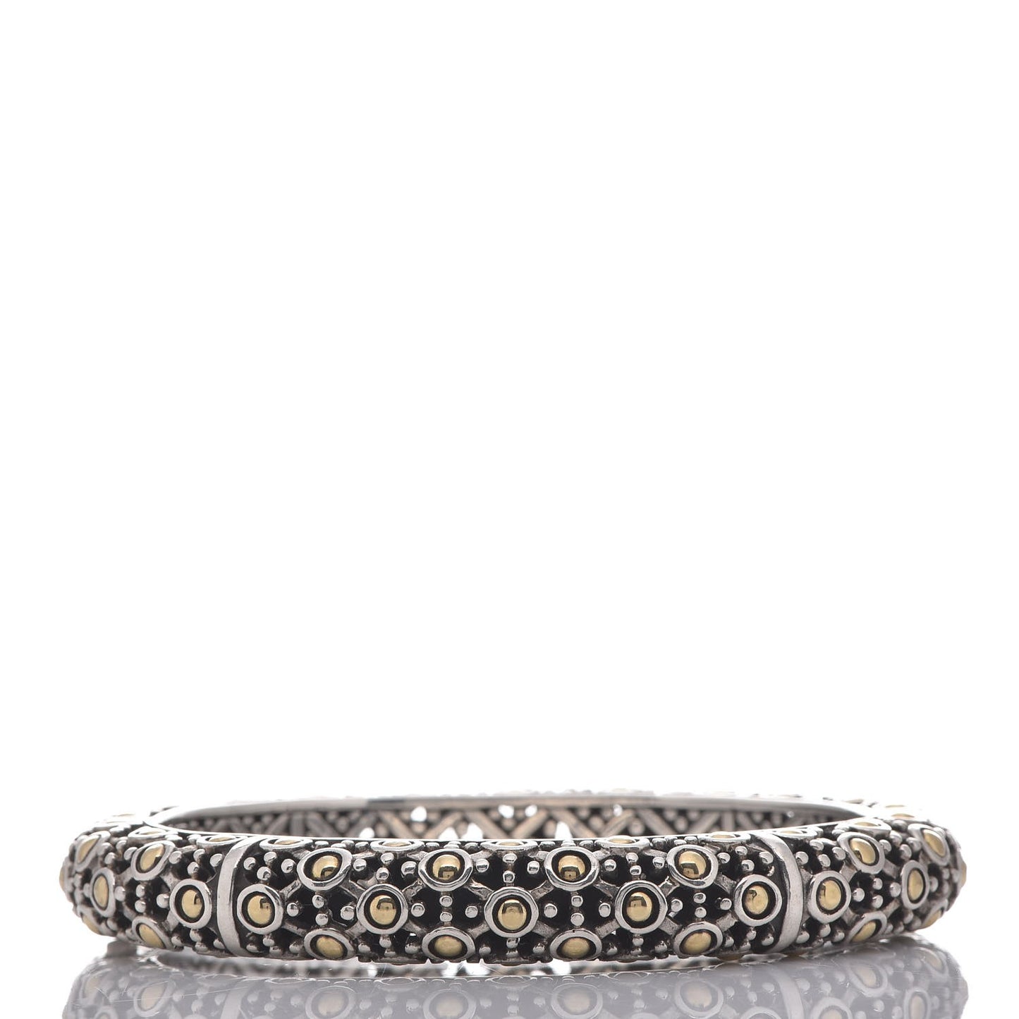 Sterling Silver 18K Yellow Gold Jaisalmer Bangle Bracelet