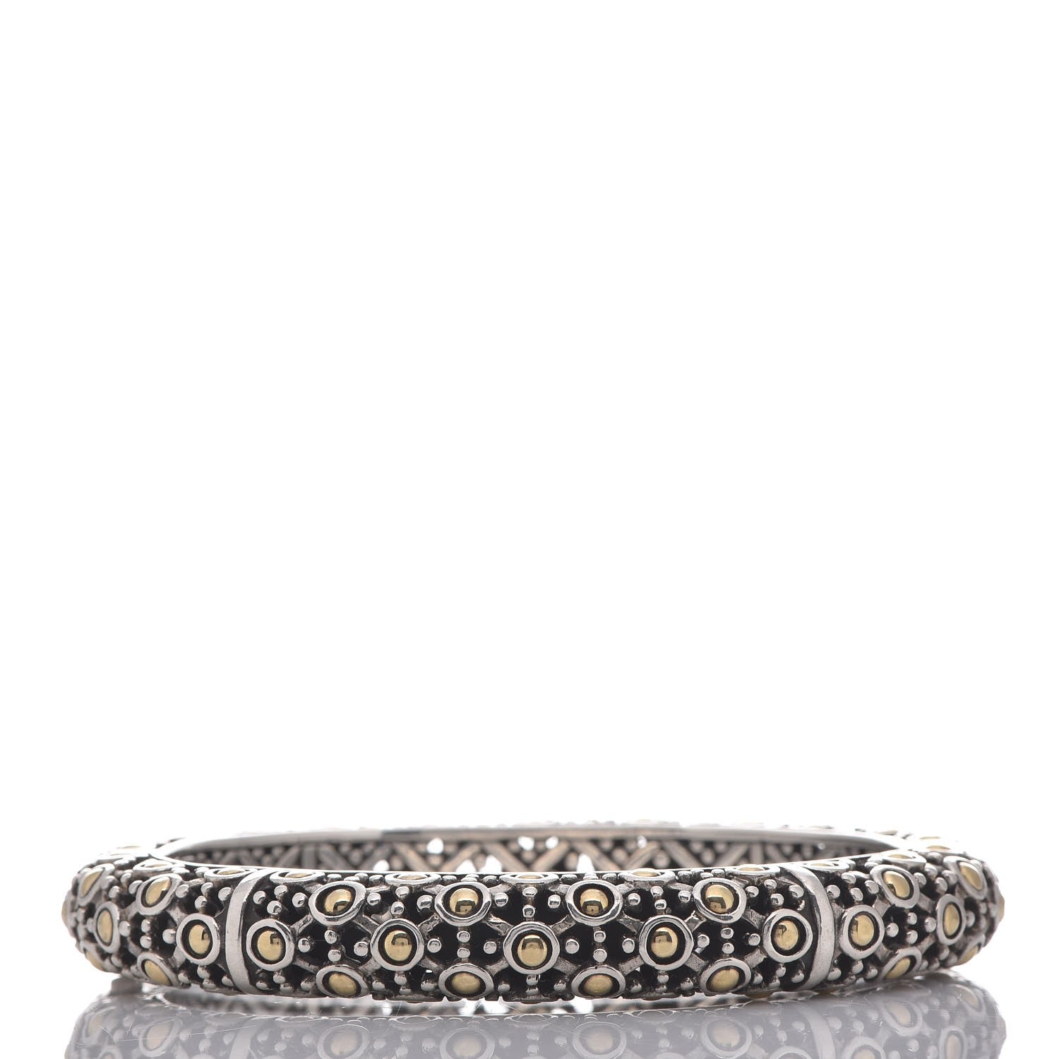 John Hardy Sterling Silver 18K Yellow Gold Jaisalmer Bangle Bracelet 3 of 5