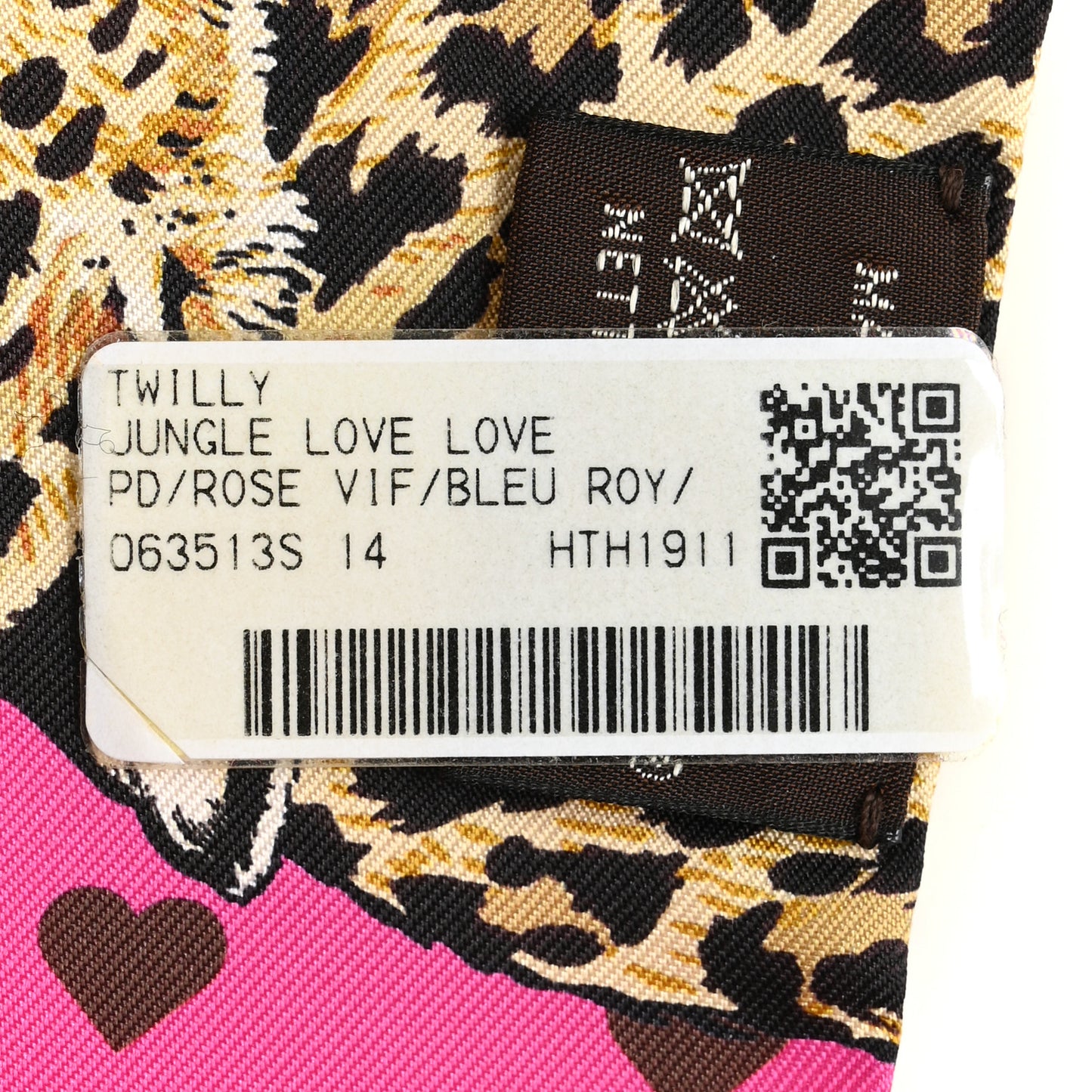 Silk Jungle Love Love Twilly Rose Vif Bleu Roy