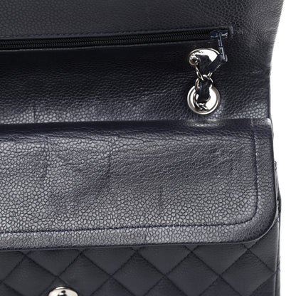 Chanel Lambskin Quilted Medium Double Flap Navy 13 of 17