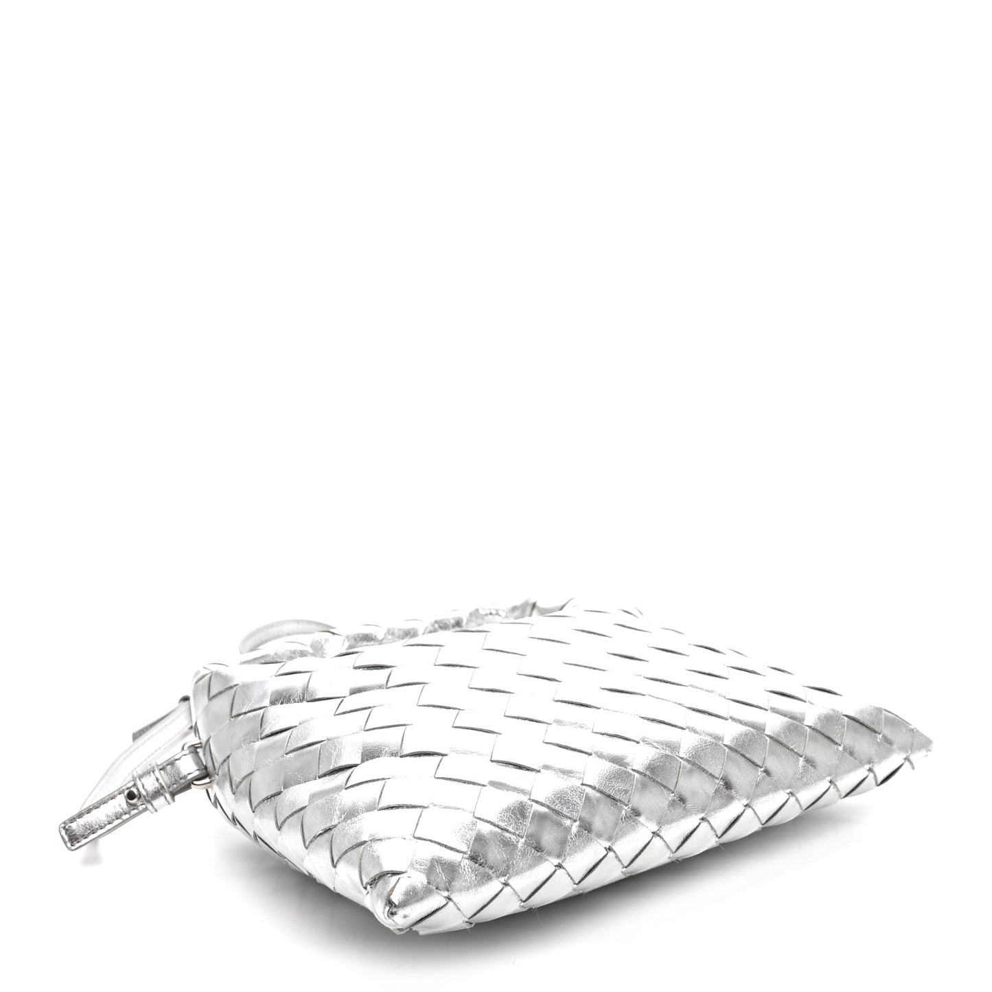 Metallic Lambskin Intrecciato Mini Hop Silver