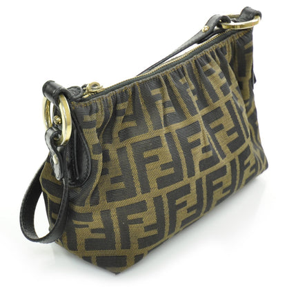 Fendi Zucca Cuoio Lucido Small Hobo Tobacco Moro 3 of 10