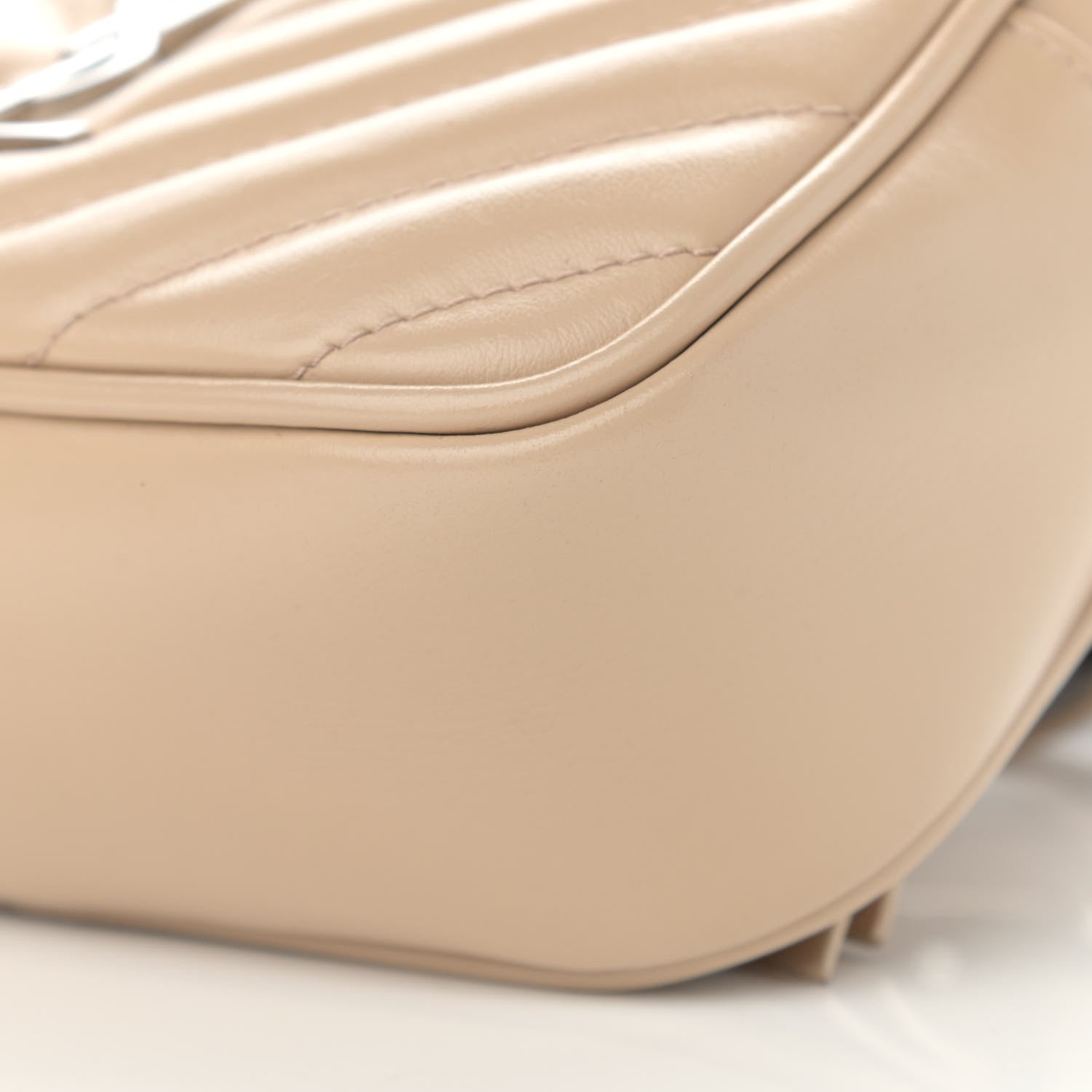 Saint Laurent Calfskin Matelasse Monogram Lou Belt Bag Nude Powder 10 of 11