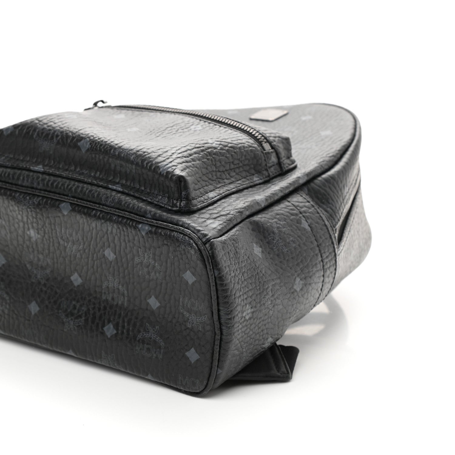 MCM Visetos Small Side Stud Stark Backpack Black 9 of 9