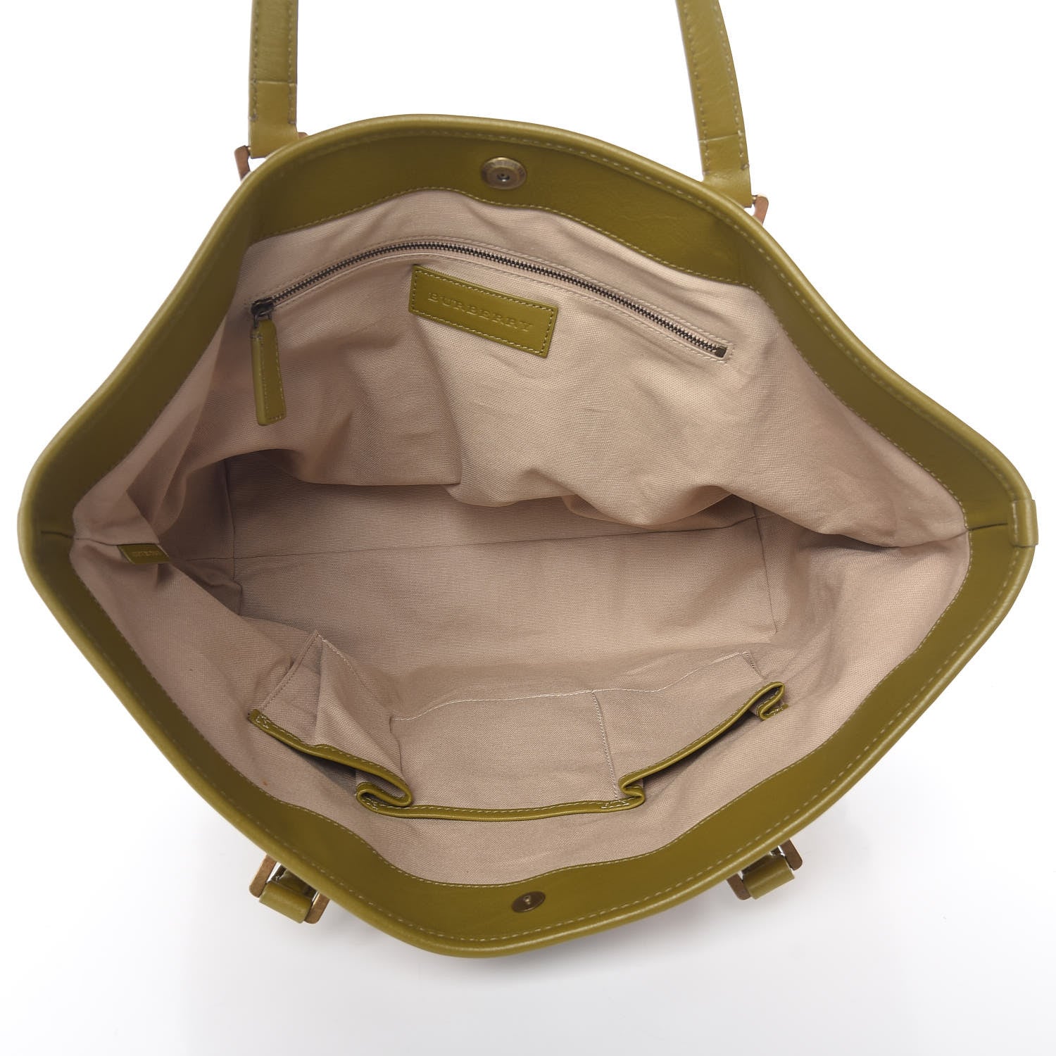 Burberry Nova Check Mega Stud Nickie Tote Green 9 of 17