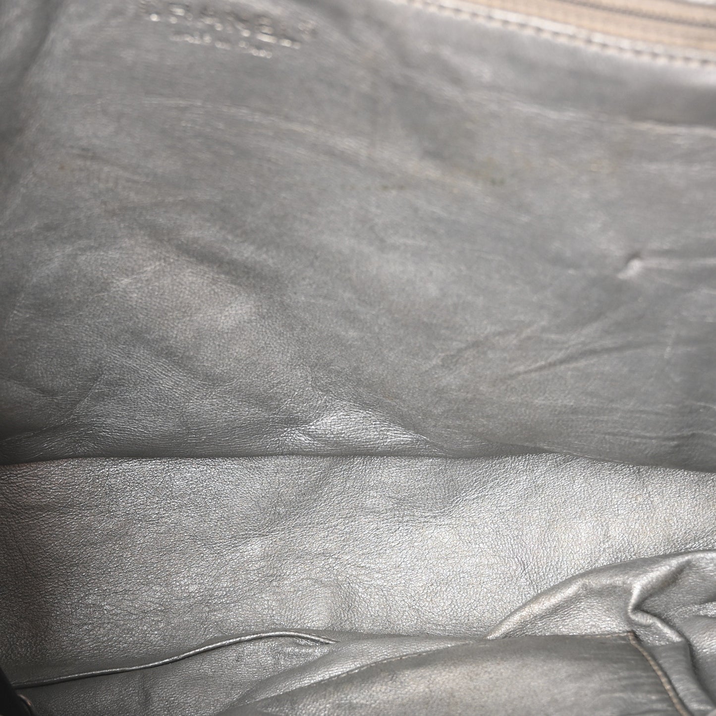 Glazed Caviar Modern Chain Tote Brown