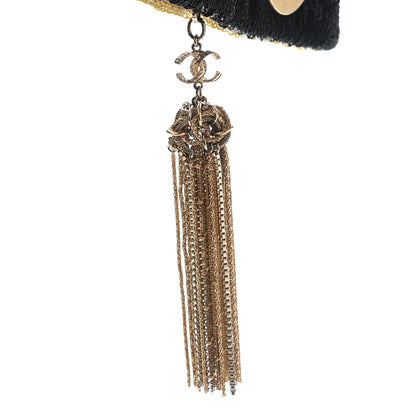 Chanel Sequin Do Not Disturb Minaudiere Clutch Black Gold 10 of 10