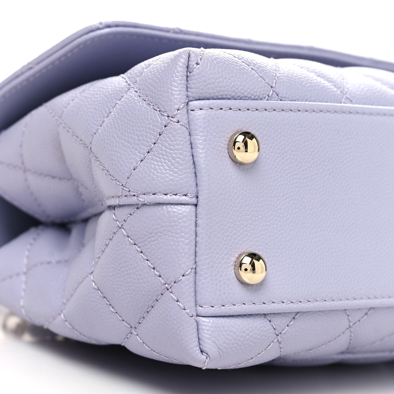 Chanel Caviar Quilted Mini Coco Handle Flap Light Purple 9 of 10