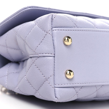 Chanel Caviar Quilted Mini Coco Handle Flap Light Purple 9 of 10