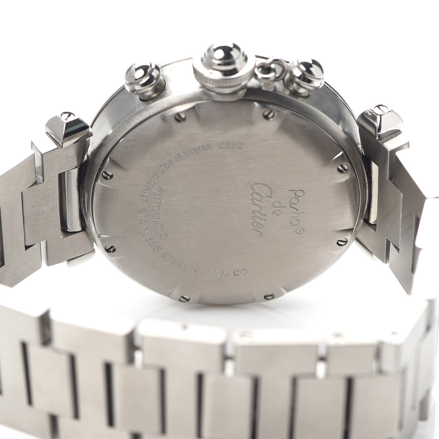 Stainless Steel 35mm Pasha C Chronograph Automatic Watch Black