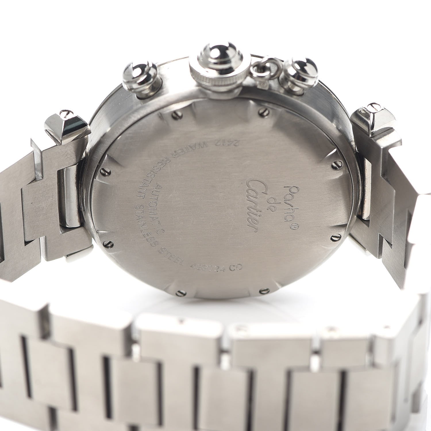 Cartier Stainless Steel 35mm Pasha C Chronograph Automatic Watch Black 4 of 5