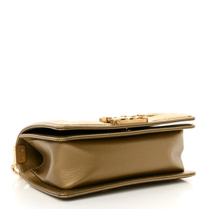 Chanel Metallic Patent Calfskin Quilted Small Boy Flap Gold 4 of 11