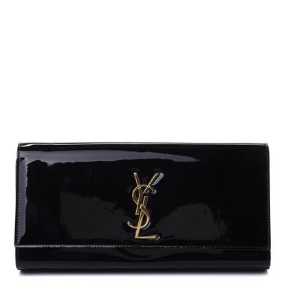 Saint Laurent Patent Classic Monogram Cassandre Clutch Black 1 of 4