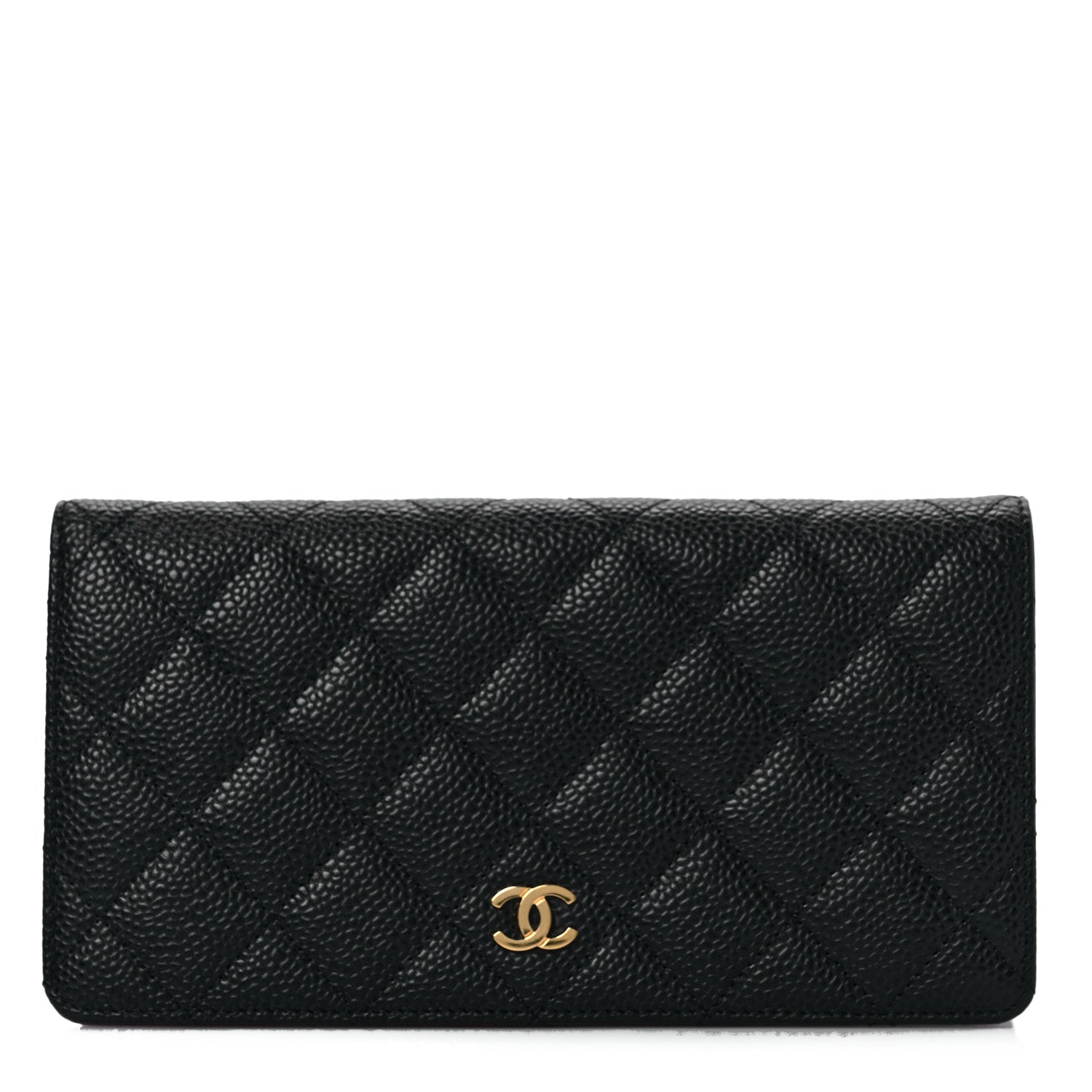Chanel Caviar Quilted Yen Wallet Black 1 of 7