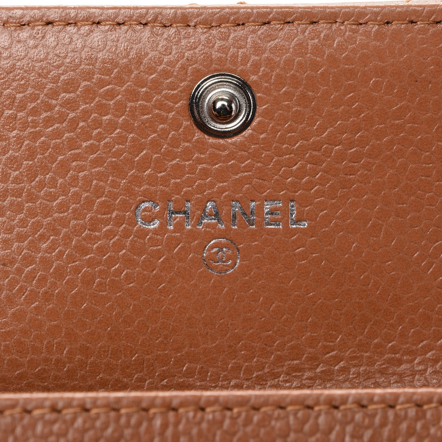 Chanel Caviar Quilted Card Holder Light Brown 6 of 8