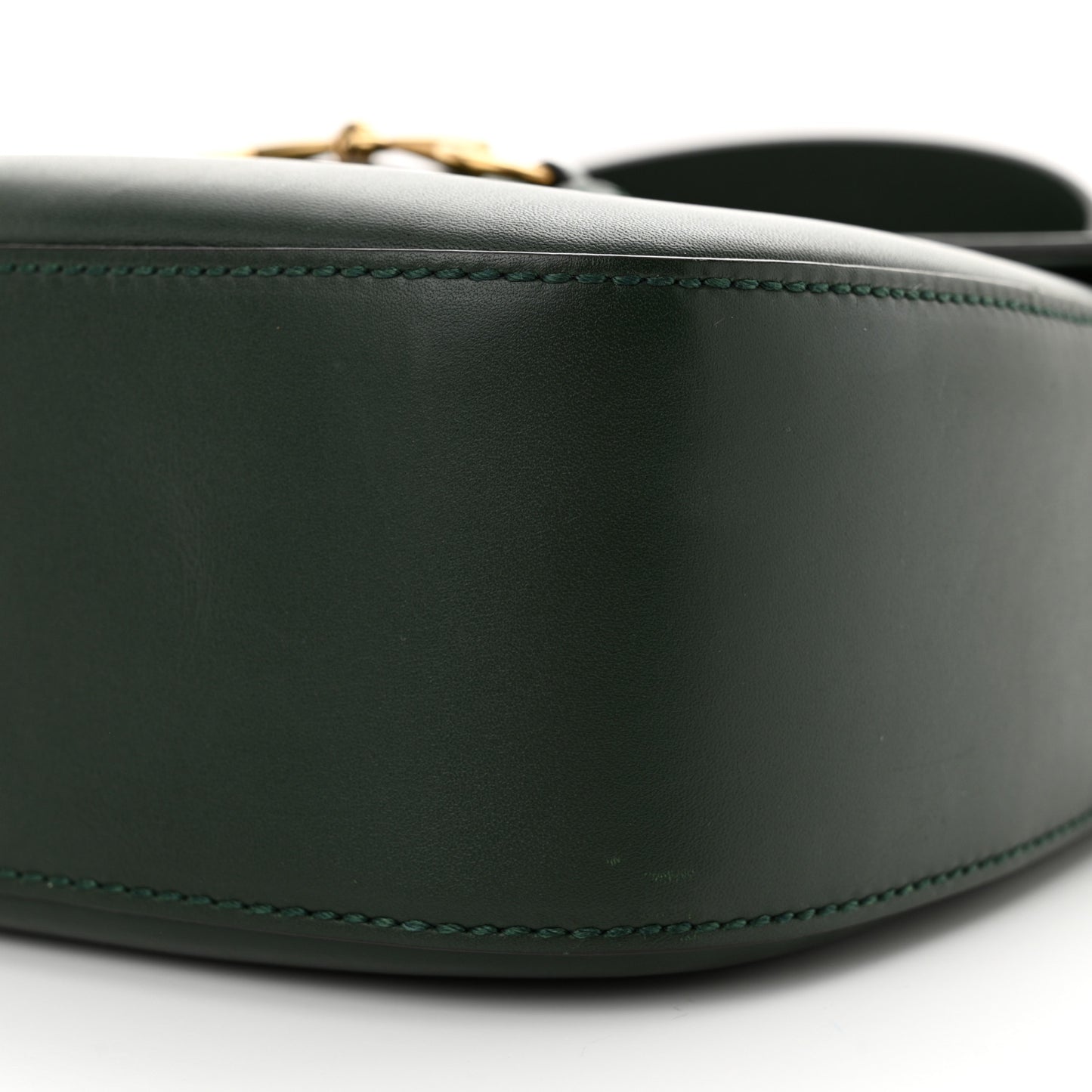 Calfskin Medium Lady Web Shoulder Bag Green