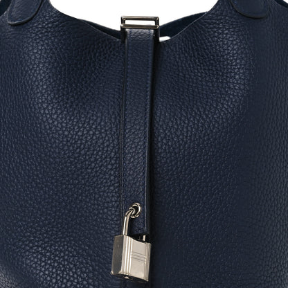 Hermes Taurillon Clemence Picotin Lock 18 PM Bleu Nuit 8 of 12