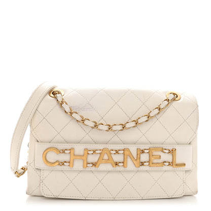 Chanel Calfskin Quilted Enchained Flap White 1 of 14