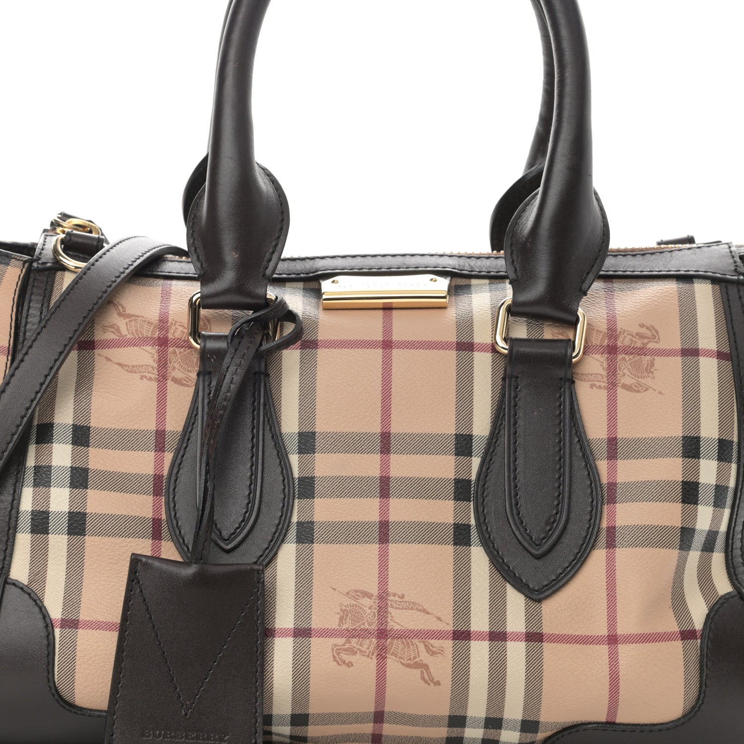 Burberry Haymarket Check Small Gladstone Chocolate 9 of 13