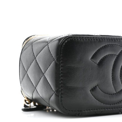 Chanel Lambskin Quilted Small CC Dynasty Vanity Case With Chain Black 9 of 10