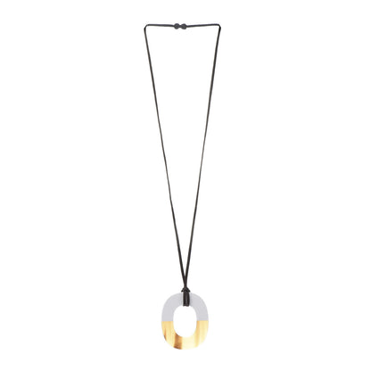 Hermes Buffalo Horn Isthme Pendant Necklace 3 of 8