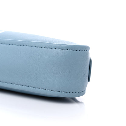 Balenciaga Shiny Day Calfskin Logo M Triangle Pouch Grey Blue White 9 of 10