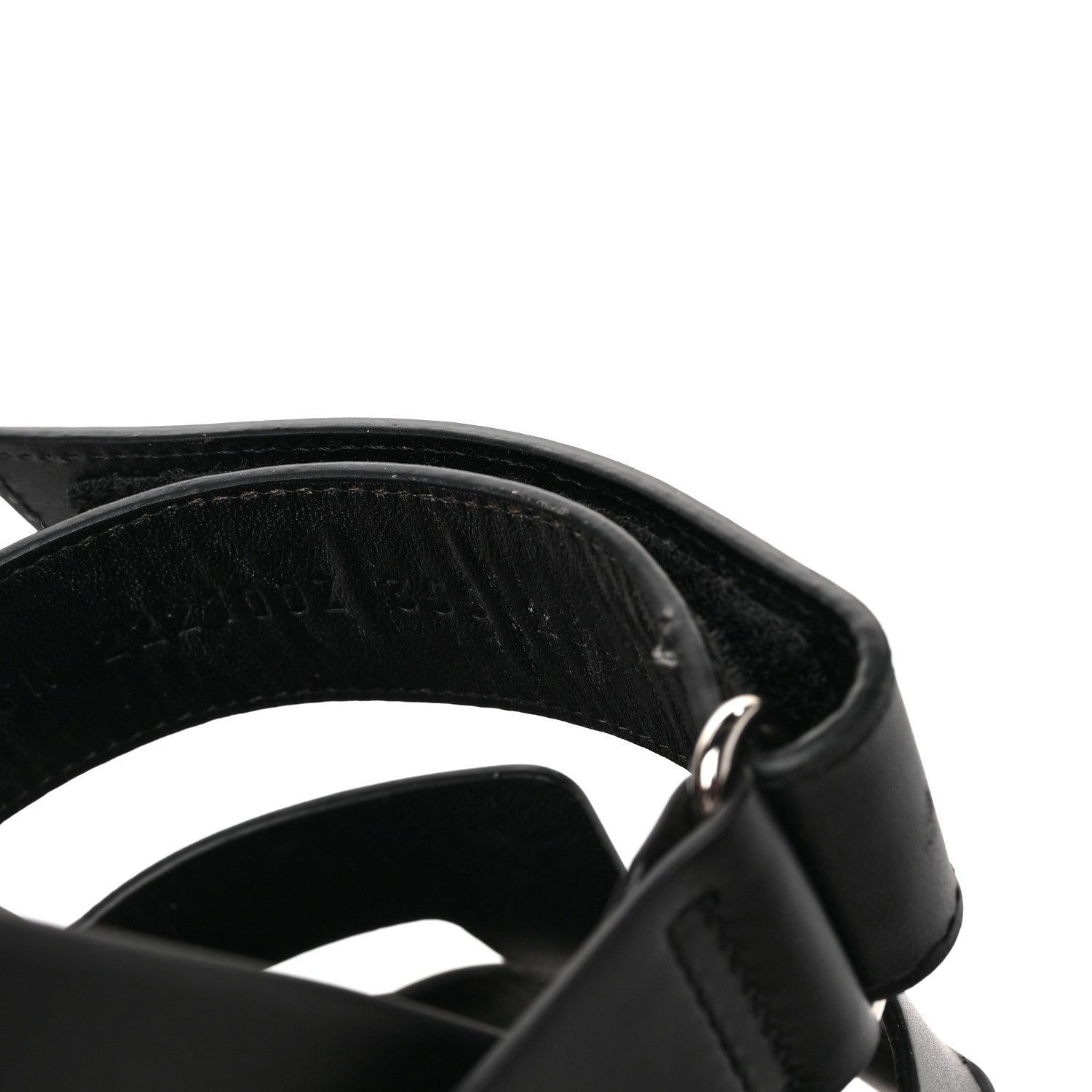 Hermes Calfskin Womens Chypre Sandals 35.5 Black 9 of 10