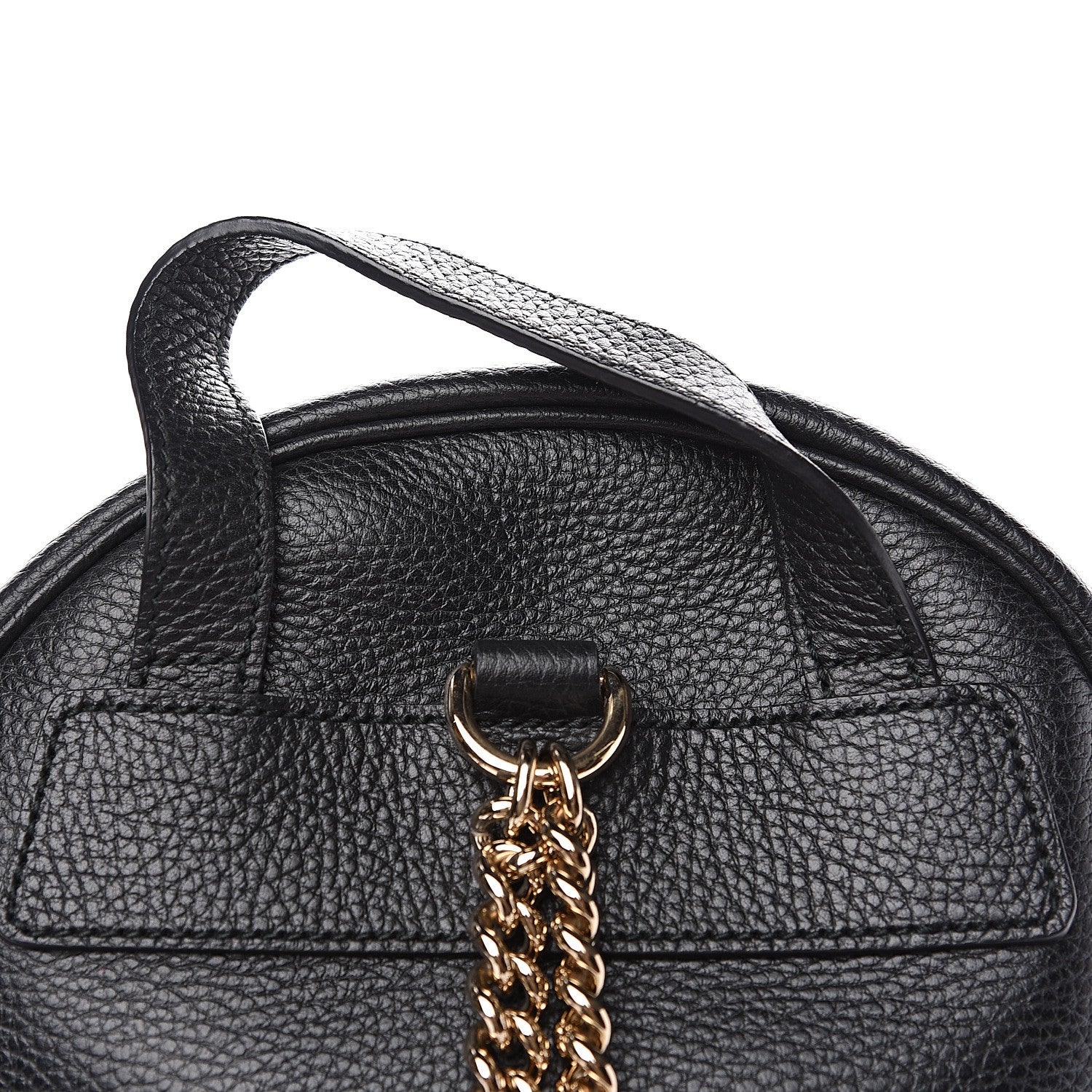 Gucci Pebbled Calfskin Soho Chain Backpack Black 7 of 11