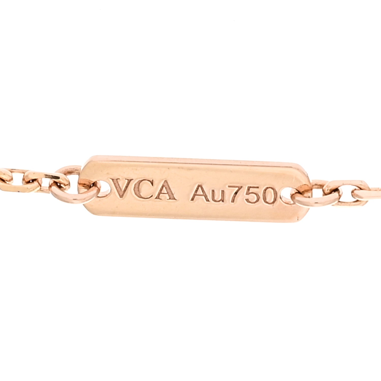 Van Cleef & Arpels 18K Rose Gold Diamond Black Onyx Vintage Alhambra Pendant Necklace 5 of 6