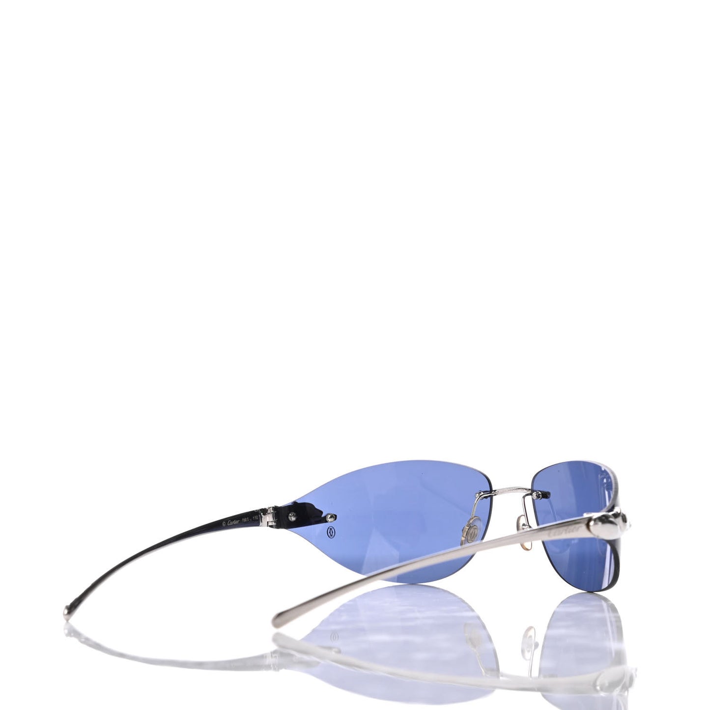 Panthere De Cartier Sunglasses Blue Silver