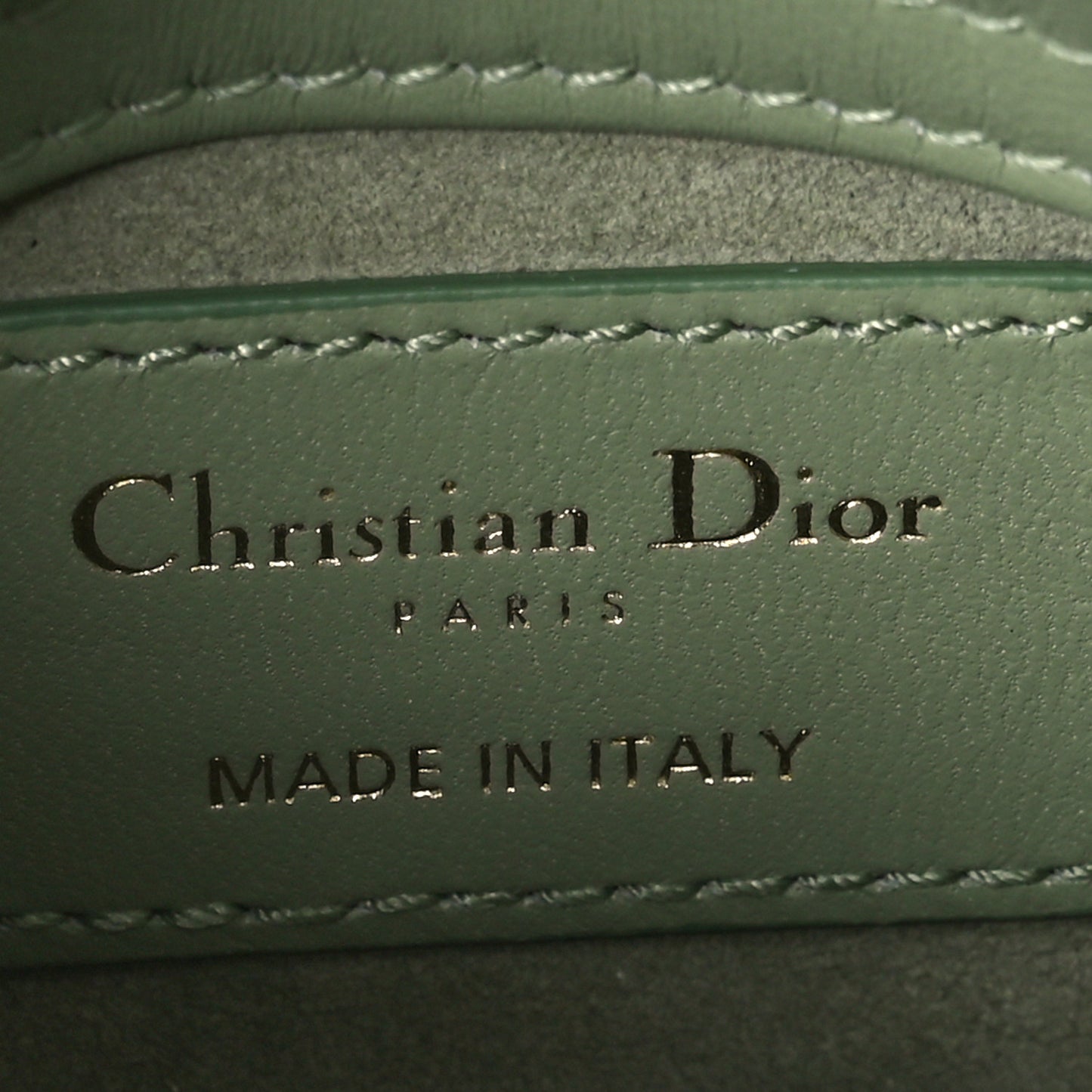 Lambskin Cannage Micro Lady Dior Green