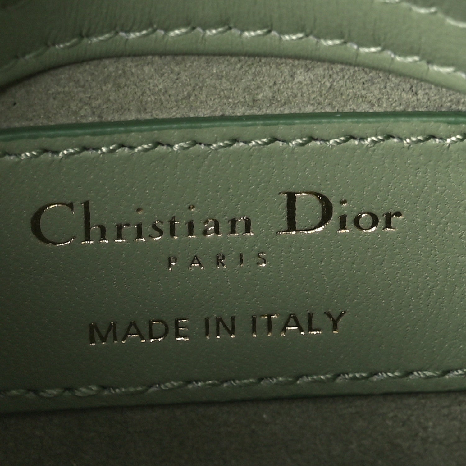 Christian Dior Lambskin Cannage Micro Lady Dior Green 6 of 10