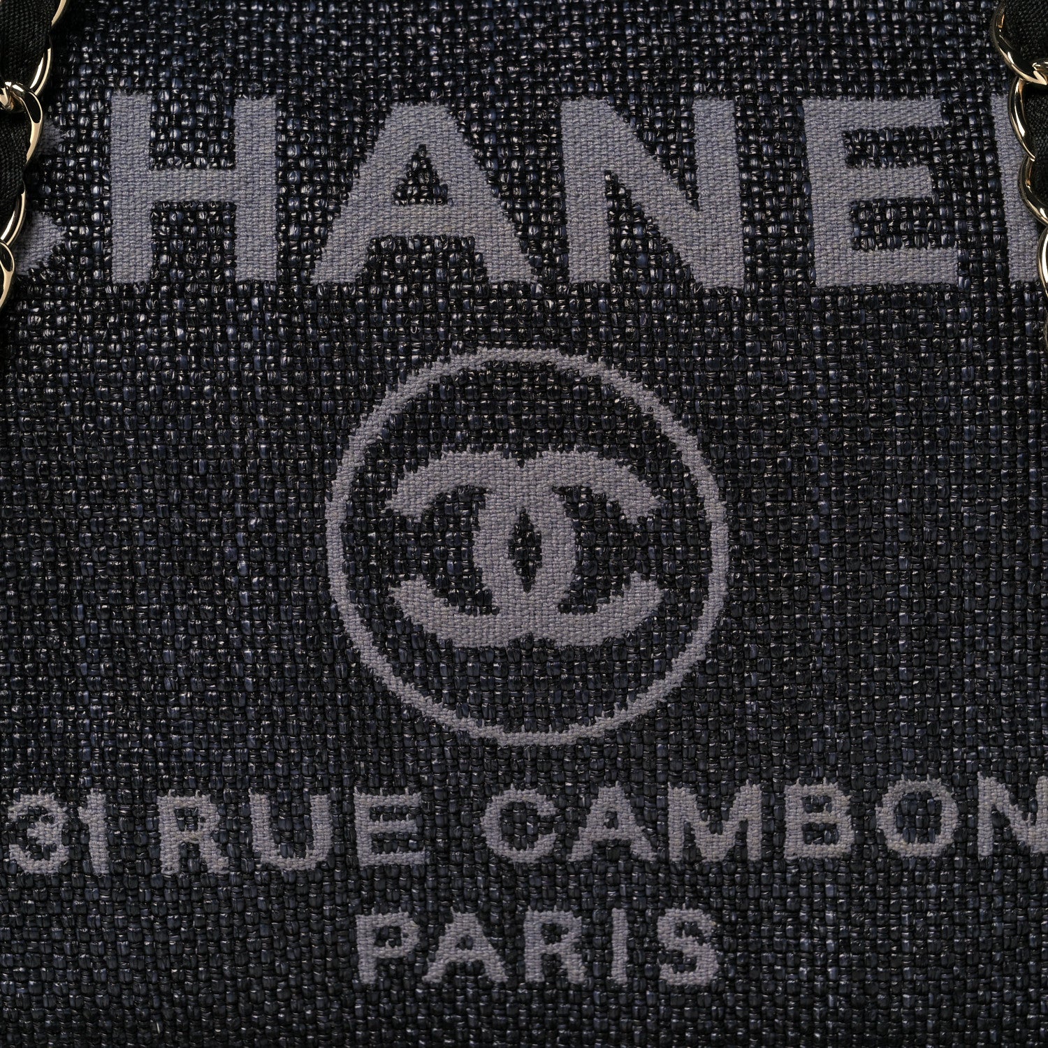 Chanel Woven Straw Raffia Medium Deauville Tote Black 9 of 9