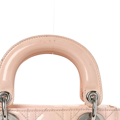 Christian Dior Patent Cannage Mini Lady Dior Pale Pink 10 of 11