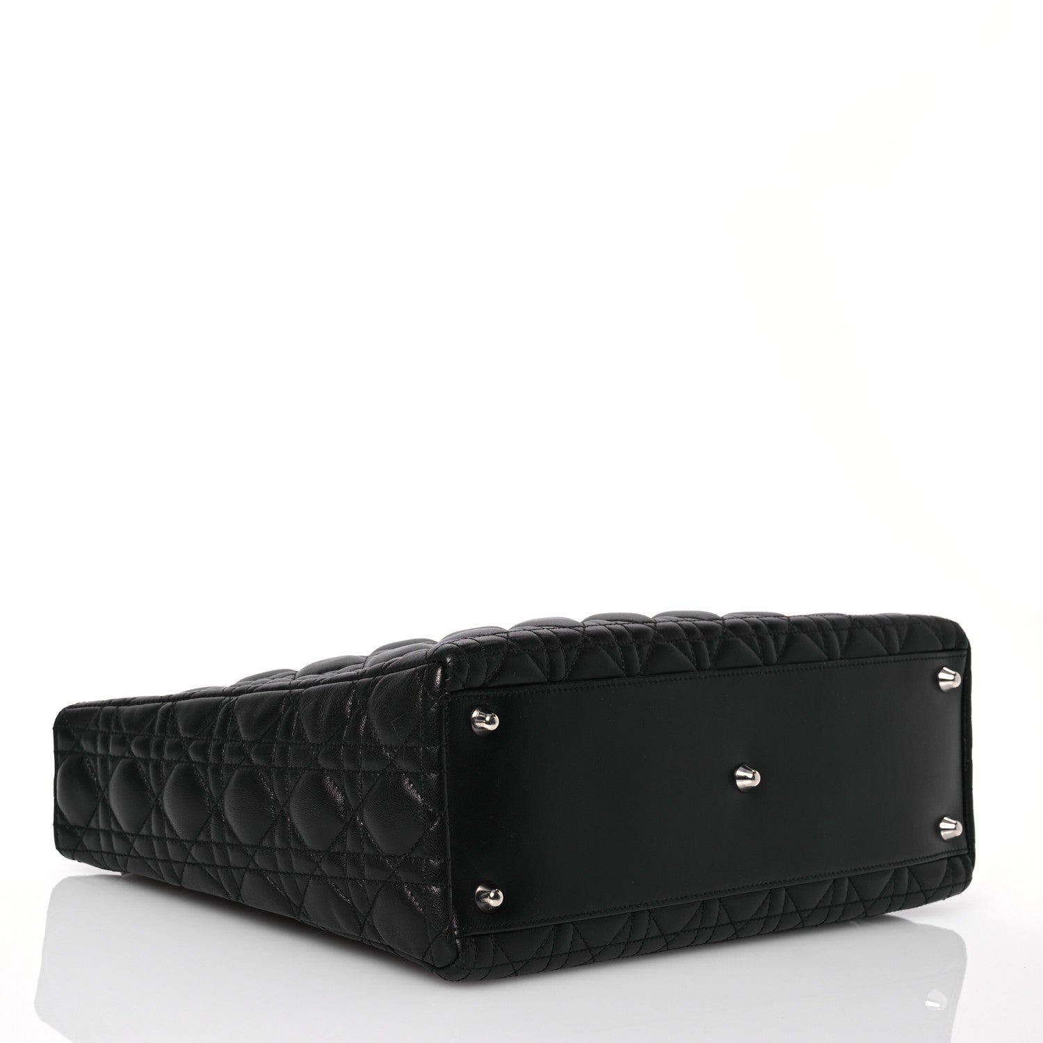 Christian Dior Lambskin Cannage Large Lady Dior Black 4 of 15