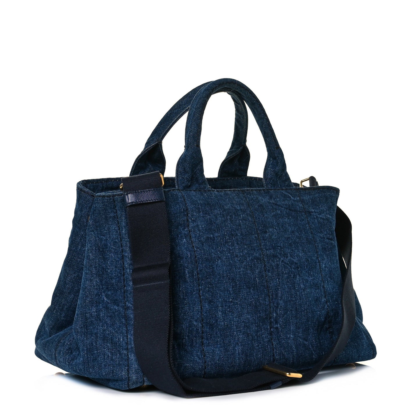 Denim Logo Tote Bleu