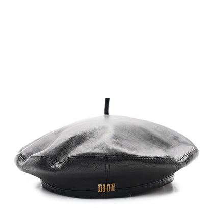 Christian Dior Lambskin D-Dream Beret 58 Black 3 of 8