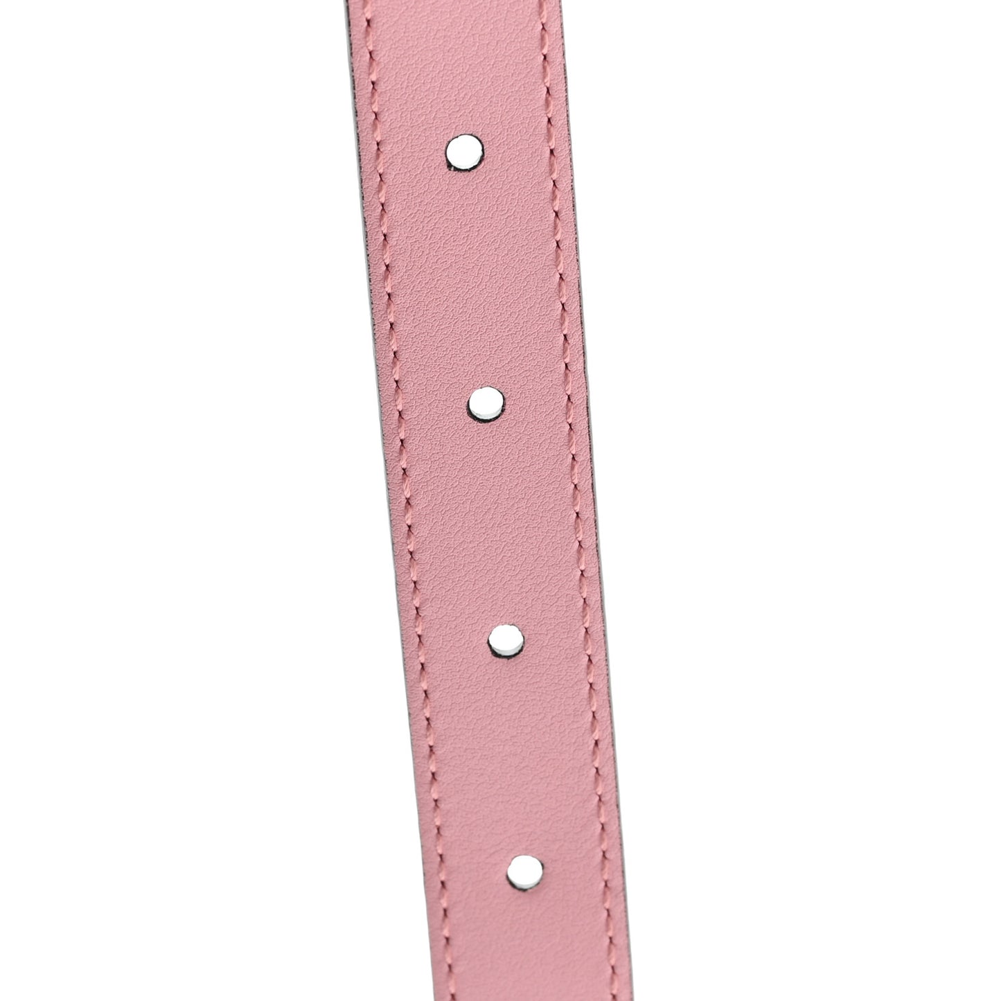 Moon Calfskin Palladium Double G 20mm Belt 100 40 Wild Rose