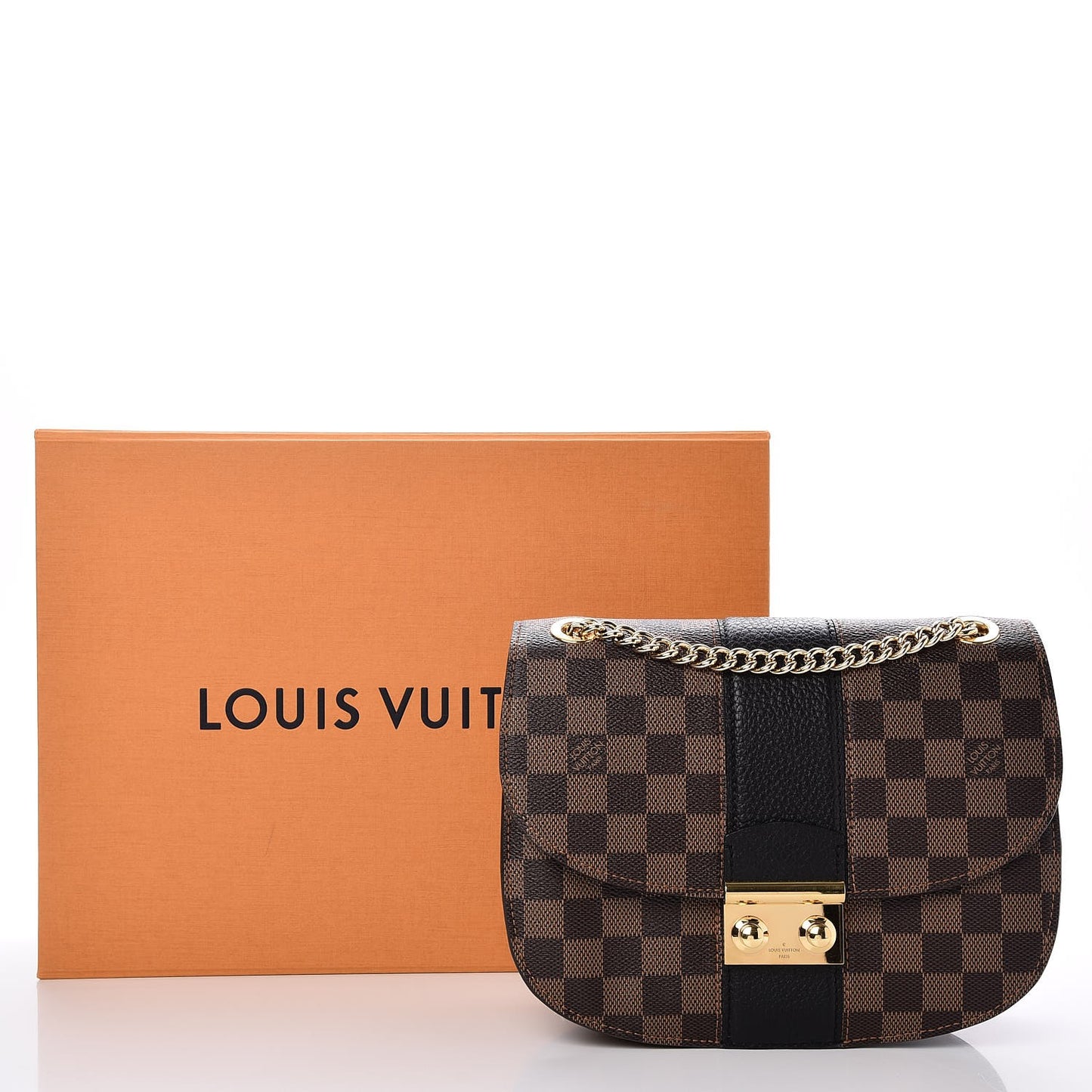 Damier Ebene Cuir Taurillon Wight Black