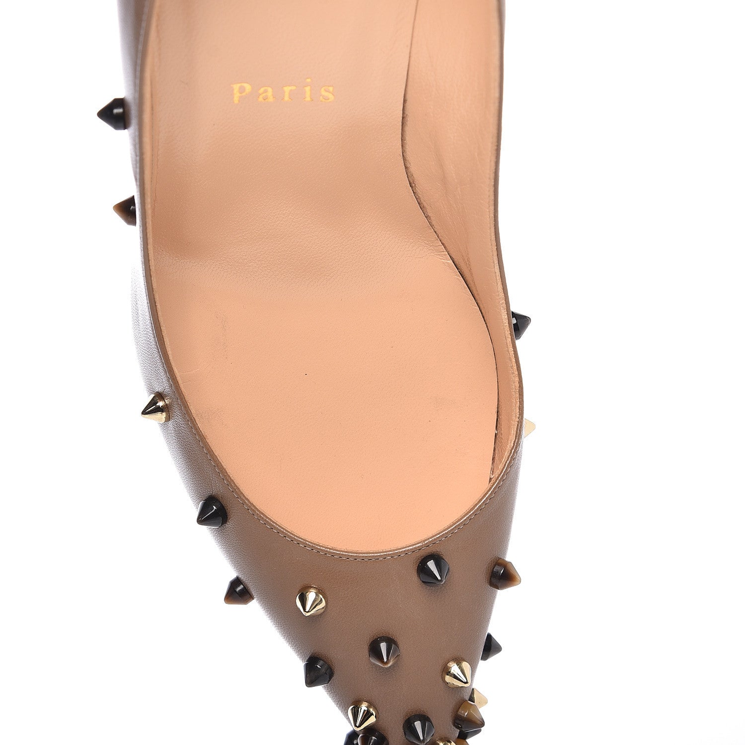 Christian Louboutin Kid Degraspike 70 Pumps 36.5 Marron Glace Pop Corn 9 of 10